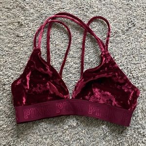 PINK velvet bralette